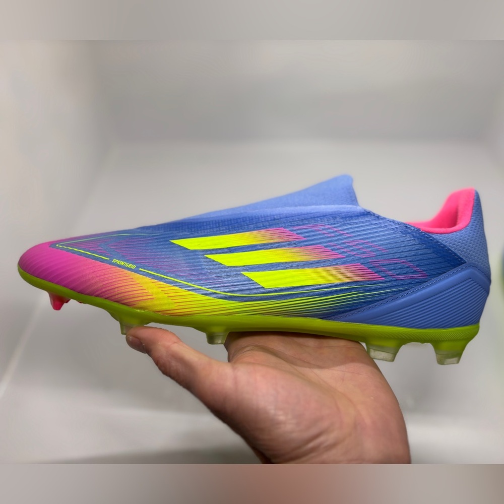 Adidas F50 League Laceless FG/MG Soccer Cleats Men’s Size 13 Blue Pink - Picture 10 of 11